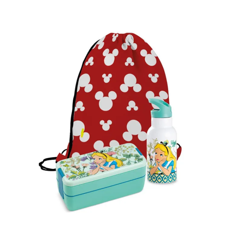Set Fiambrera, botella y mochila Alicia en el Pais de las Maravillas Más Regalos De Disney