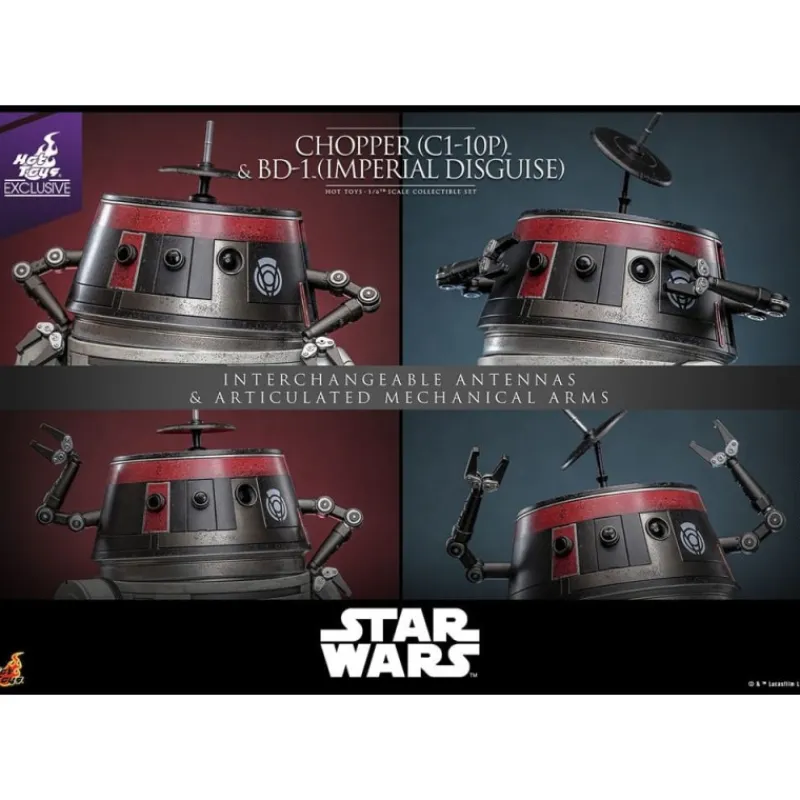 New Set Figuras Star Wars Chopper y BD-1 (Disfraz Imperial) 18 cm y 8 cm Regalos Star Wars Por Personaje |Replicas Y Coleccionismo Star Wars
