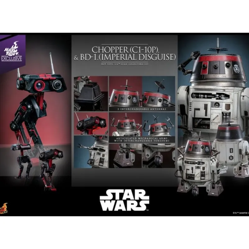 New Set Figuras Star Wars Chopper y BD-1 (Disfraz Imperial) 18 cm y 8 cm Regalos Star Wars Por Personaje |Replicas Y Coleccionismo Star Wars