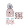 Niños New Import Disney Para Niños|Ropa Y Téxtil: Cosas Que Ponerse Para Niños ^Set Invierno Infantil Minnie Mouse - Gorro, Braga Polar y Guantes | Licencia Oficial Disney