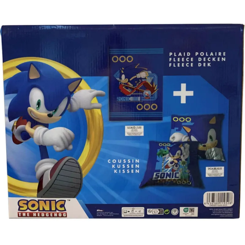 Otros Fabricantes Regalos Y Coleccionismo Para Gamers - Cosas De Videojuegos Míticos|Descuentos Gaming^Set manta y cojin Sonic