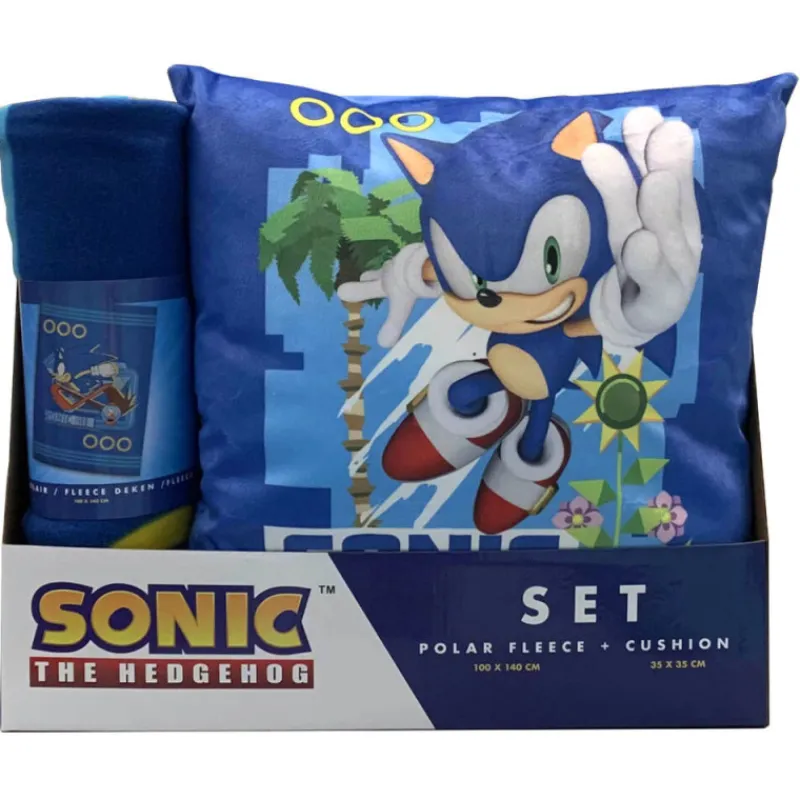 Otros Fabricantes Regalos Y Coleccionismo Para Gamers - Cosas De Videojuegos Míticos|Descuentos Gaming^Set manta y cojin Sonic