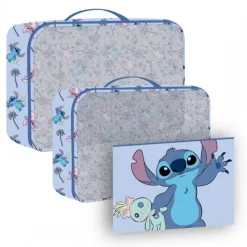 Best Set Neceser de Viaje Stitch 100% Poliéster Azul Películas Y Personajes De Disney ·Lilo Y Stitch