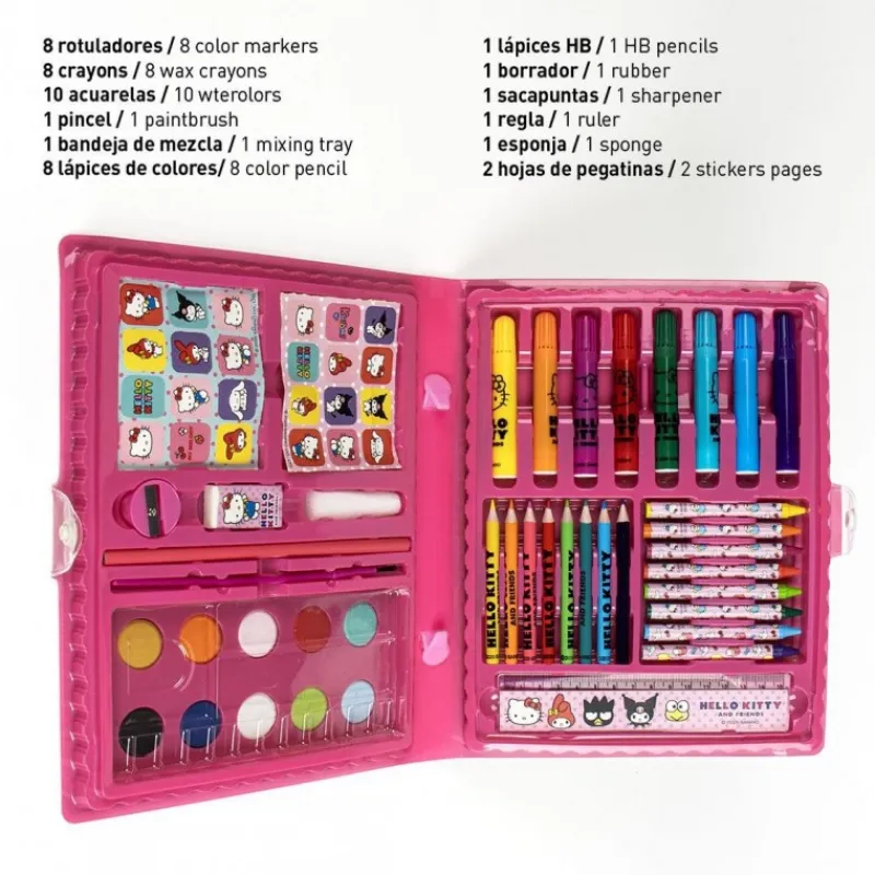 Set Papelería Coloreable Hello Kitty Multicomposition Para El Cole