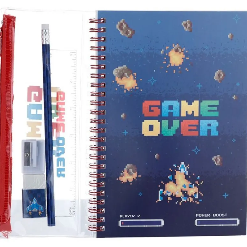 Puckator Regalos Y Coleccionismo Para Gamers - Cosas De Videojuegos Míticos|Descuentos Gaming^Set Papeleria Game Over Retrogaming