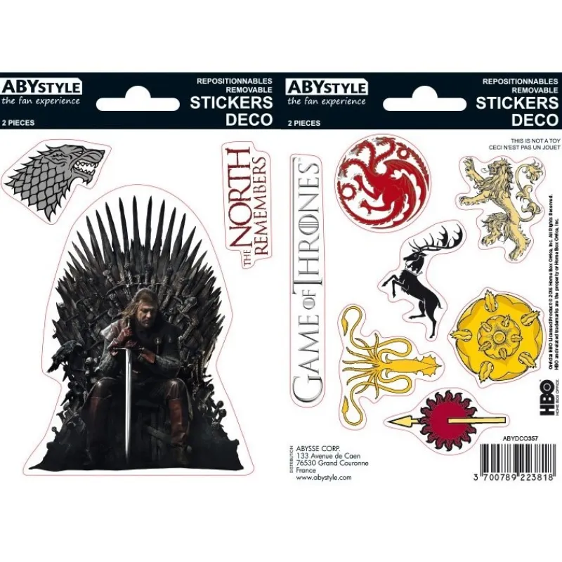 New Set pegatinas Juego de Tronos x2 Juego De Tronos Y La Casa Del Dragón