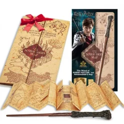 The Noble Collection Varitas Harry Potter^Set Varita + Mapa del Merodeador Harry Potter