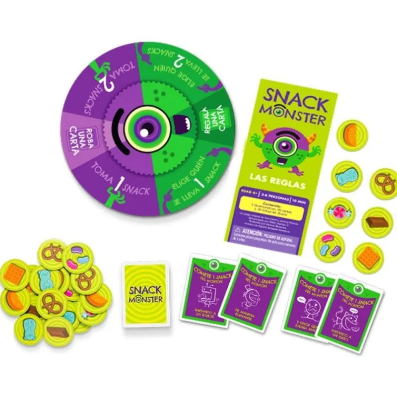 Snack Monster - Juego de Mesa para Niños desde 4 Años Juguetes, Figuras Y Más Regalos Para Peques|Juegos, Peluches Y Chuches