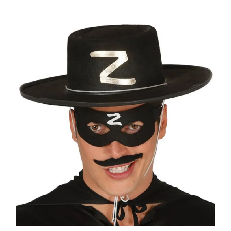 New Sombrero de héroe enmascarado de fieltro negro Sombreros Y Cascos Para Disfraces