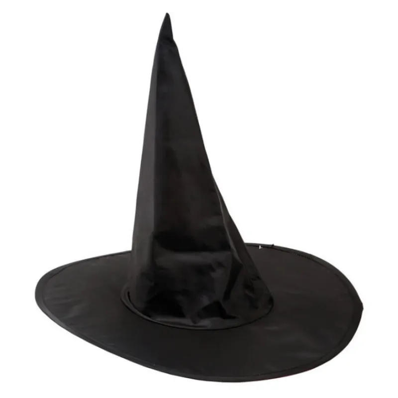New Sombrero negro básico de Bruja Sombreros Y Cascos Para Disfraces |Accesorios Halloween Y Terror