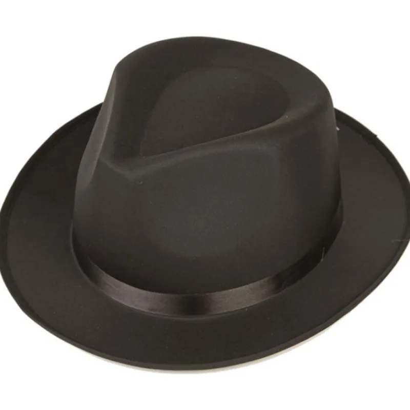 Sombrero Negro de Gánster Ajustable Sombreros Y Cascos Para Disfraces
