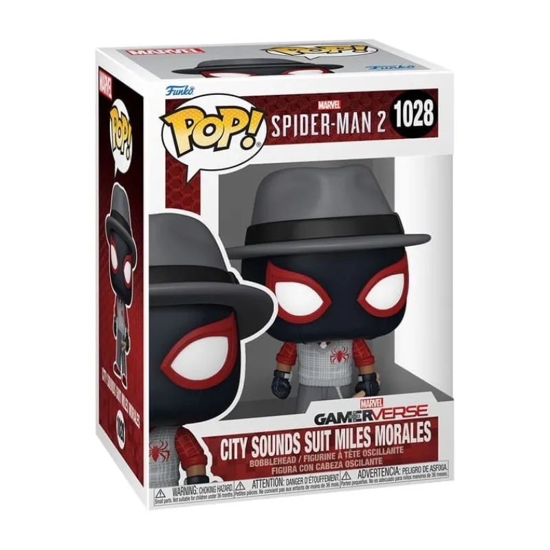 Outlet Spiderman 2 POP! Games Vinyl Figura City Sounds Miles 9 cm Superhéroes Marvel|Funko Marvel