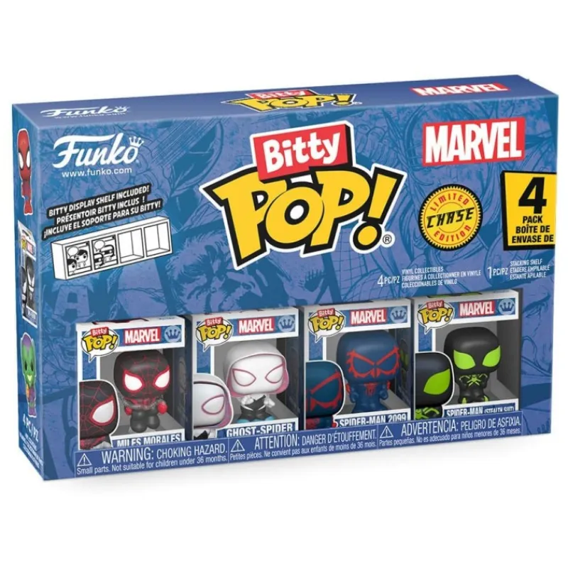 Funko Superhéroes Marvel|Funko Marvel^Spider-Man Pack de 4 Figuras Bitty POP! Vinyl Series 2 2 cm