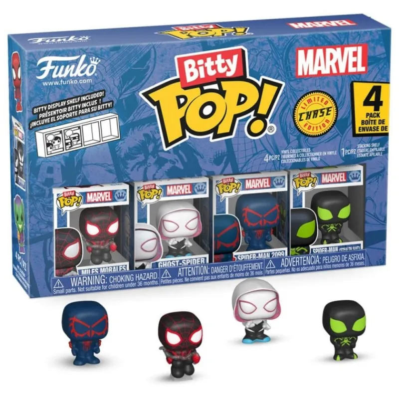 Funko Superhéroes Marvel|Funko Marvel^Spider-Man Pack de 4 Figuras Bitty POP! Vinyl Series 2 2 cm