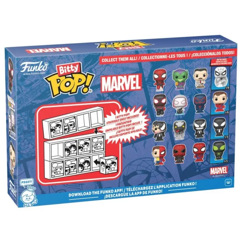 Funko Cosas De Villanos Marvel|Superhéroes Marvel^Spider-Man Pack de 4 Figuras Bitty POP! Vinyl Series 1 2 cm