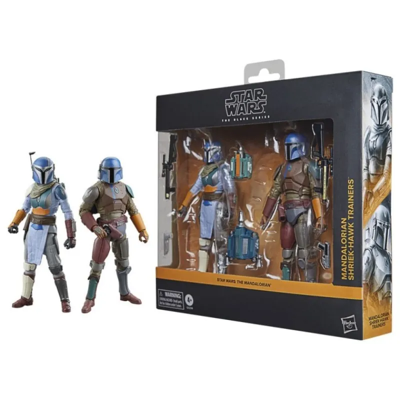 Hasbro The Mandalorian^Star Wars: Black Series Pack 2 Figuras Shriek-Hawk Trainers