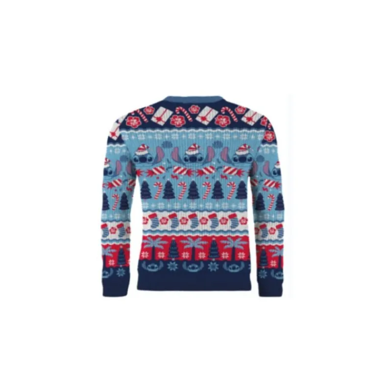 AAA Merchandise Películas Y Personajes De Disney ·Lilo Y Stitch|Ropa Disney^Suéter Navideño Stitch Aloha Christmas Talla L