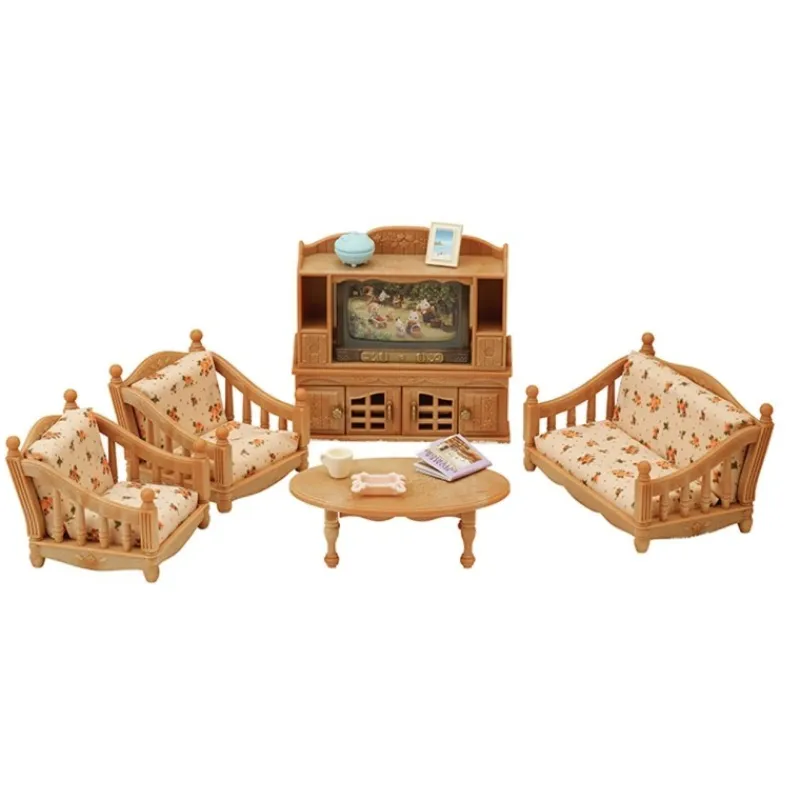 Epoch Juguetes, Figuras Y Más Regalos Para Peques^Sylvanian Families Set de Salón de Hogar, Más de 20 Piezas