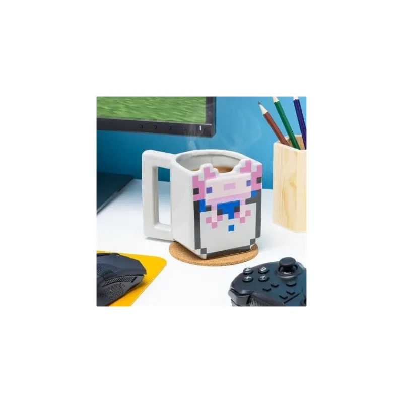 Best Taza 3D Ajolote Minecraft Minecraft|Regalos Y Coleccionismo Para Gamers - Cosas De Videojuegos Míticos