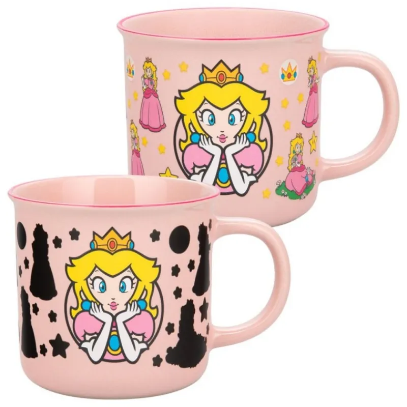 Paladone Products Más Regalos De Super Mario |Hogar Super Mario^Taza de cerámica sensitiva al calor Princess Peach 300 ml