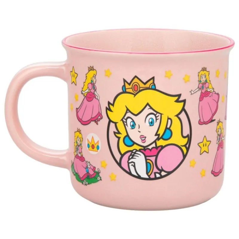 Paladone Products Más Regalos De Super Mario |Hogar Super Mario^Taza de cerámica sensitiva al calor Princess Peach 300 ml