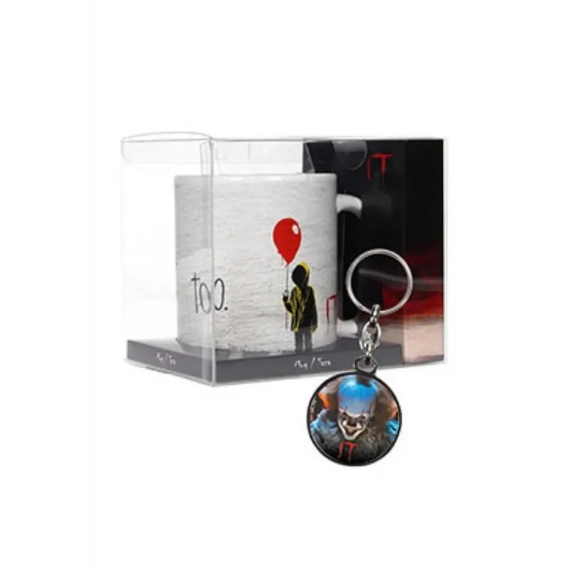 Hot Taza Pennywise IT con Llavero Metálico de Regalo Pennywise It Y Stephen King |Más Regalos De Cine De Terror