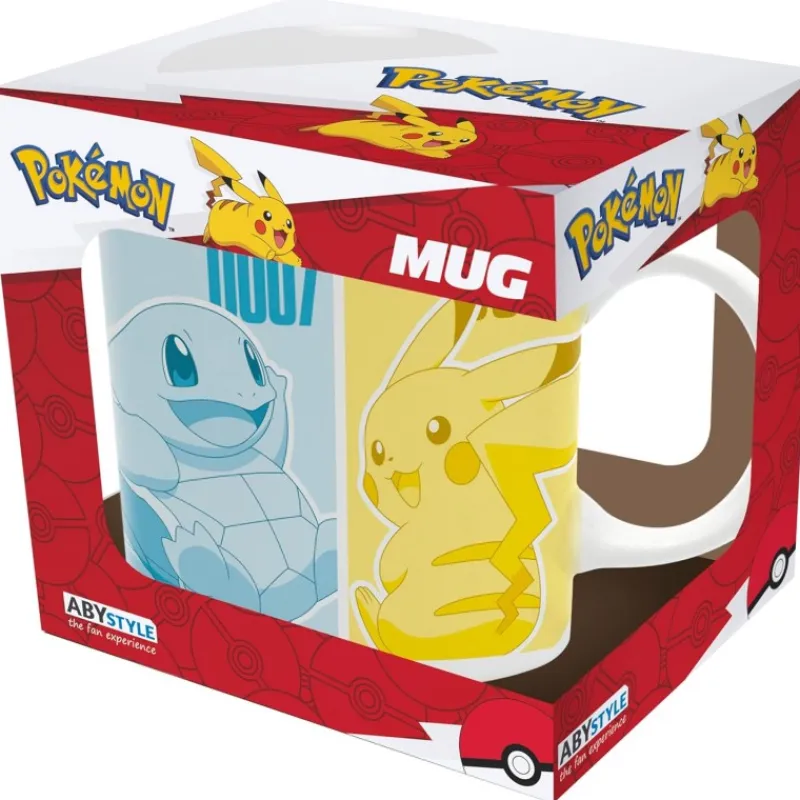 Outlet Taza Pokémon 320ml Pikachu & Kanto Starters Pikachu|Regalos Y Coleccionismo Para Gamers - Cosas De Videojuegos Míticos