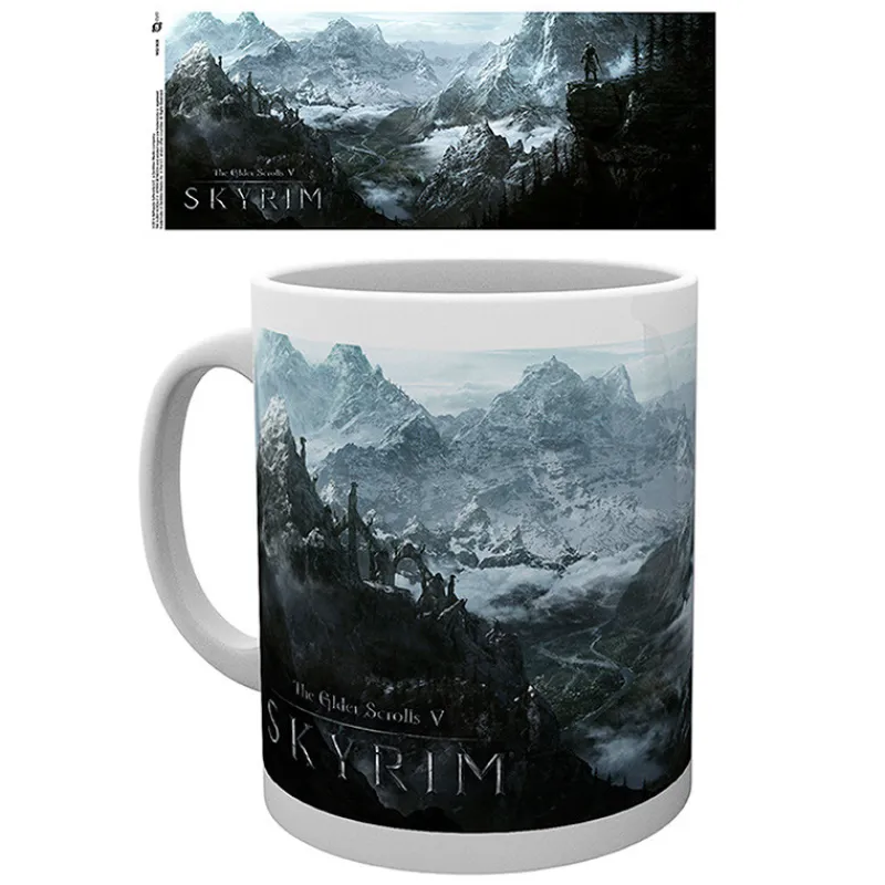 Hot Taza SKYRIM - 320 ml con Licencia Oficial de Regalos Y Coleccionismo Para Gamers - Cosas De Videojuegos Míticos