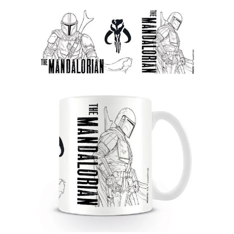 Outlet Taza Star Wars The Mandalorian Line Art Huchas, Lámparas Y Tazas Kids |The Mandalorian