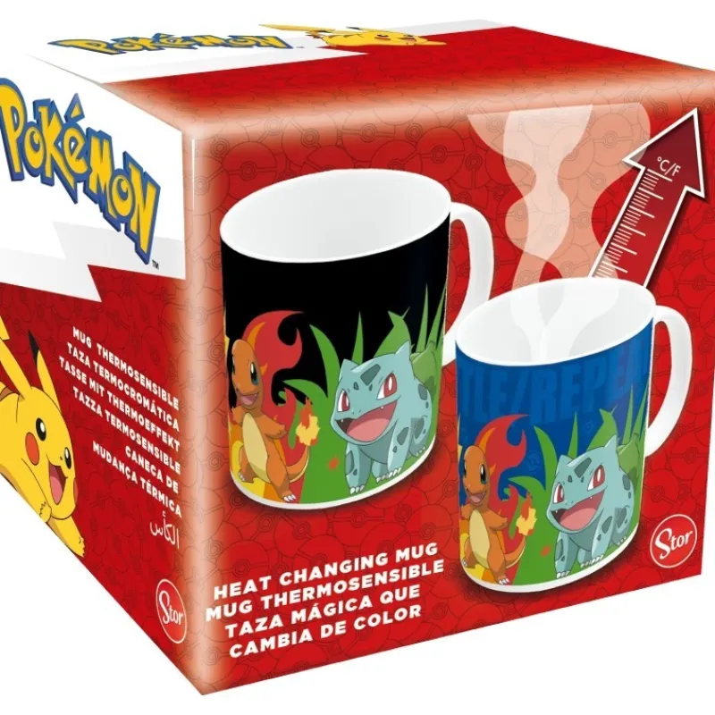 Stor Pikachu|Pokemon Hogar^Taza Térmica Pokémon con Squirtle, Pikachu, Charmander y Bulbasaur - 325 ml