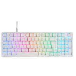 New Teclado MKPROWBES Blue Switch RGB Blanco Teclados Y Ratones Gaming