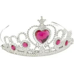 Online Tiara de Reina con Diamante de Corazón Diademas, Tiaras Y Coronas Disfraces