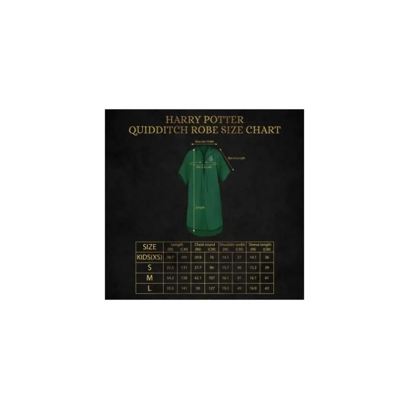 Túnica Quidditch Slytherin Personalizable para Niños Disfraces Harry Potter|Replicas Colección Harry Potter
