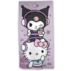 Niños New Import Ropa Y Téxtil: Cosas Que Ponerse Para Niños ^Toalla de microfibra Hello Kitty y Kuromi 70x140cm