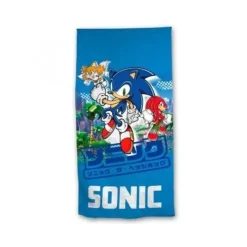 Toalla Microfibra Sonic 70x140cm con Diseño de Sonic y Amigos Regalos Y Coleccionismo Para Gamers - Cosas De Videojuegos Míticos