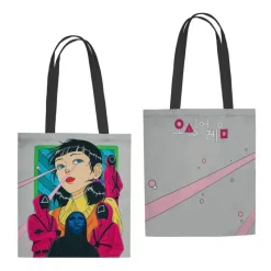 Cinereplicas El Juego Del Calamar^Tote Bag de Squid Game con Diseño Exclusivo y Colores Vibrantes