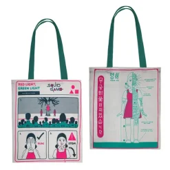 Discount Tote Bag Young-hee Blue Print - Squid Game, 79x37x1,3cm El Juego Del Calamar
