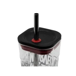 Stor Marvel Hogar^Vaso Acrílico Cube Con Pajita Acero Inox. Marvel