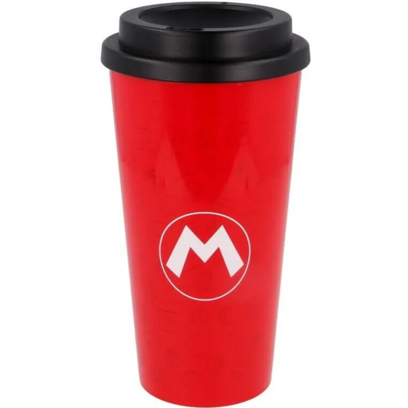Online Vaso de Viaje Super Mario Logo Regalos Y Coleccionismo Para Gamers - Cosas De Videojuegos Míticos|Más Regalos De Super Mario