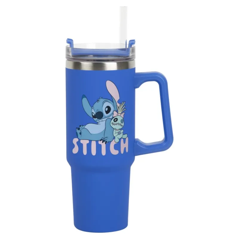 Paladone Products Películas Y Personajes De Disney ·Lilo Y Stitch|Disney Hogar^Vaso de Viaje Térmico con Pajita 900ml Stitch