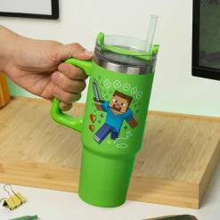 Best Vaso de Viaje Térmico con Pajita 900ml Minecraft Minecraft