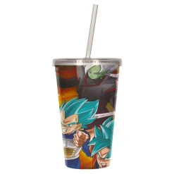 SD Toys Figuras Dragon Ball^Vaso Dragon Ball Super 3D Future Trunks con paja 0,5L