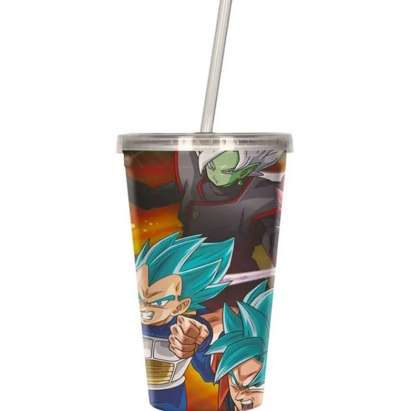 SD Toys Figuras Dragon Ball^Vaso Dragon Ball Super 3D Future Trunks con paja 0,5L