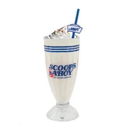 Cinereplicas Stranger Things^Vaso y pajita para batido Scoops Ahoy - Stranger Things