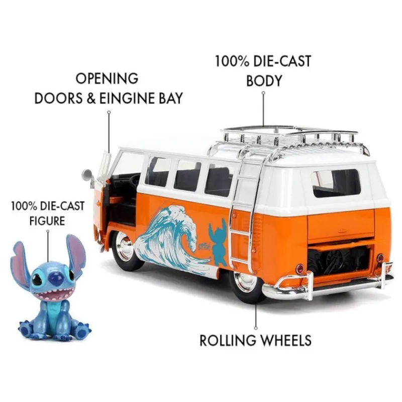 Sale Vehículo 1/24 1961 VW Bus Stitch con figura Películas Y Personajes De Disney ·Lilo Y Stitch|Figuras Disney De Colección