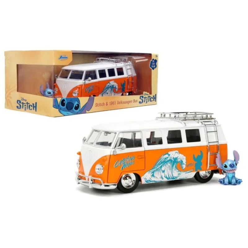 Sale Vehículo 1/24 1961 VW Bus Stitch con figura Películas Y Personajes De Disney ·Lilo Y Stitch|Figuras Disney De Colección