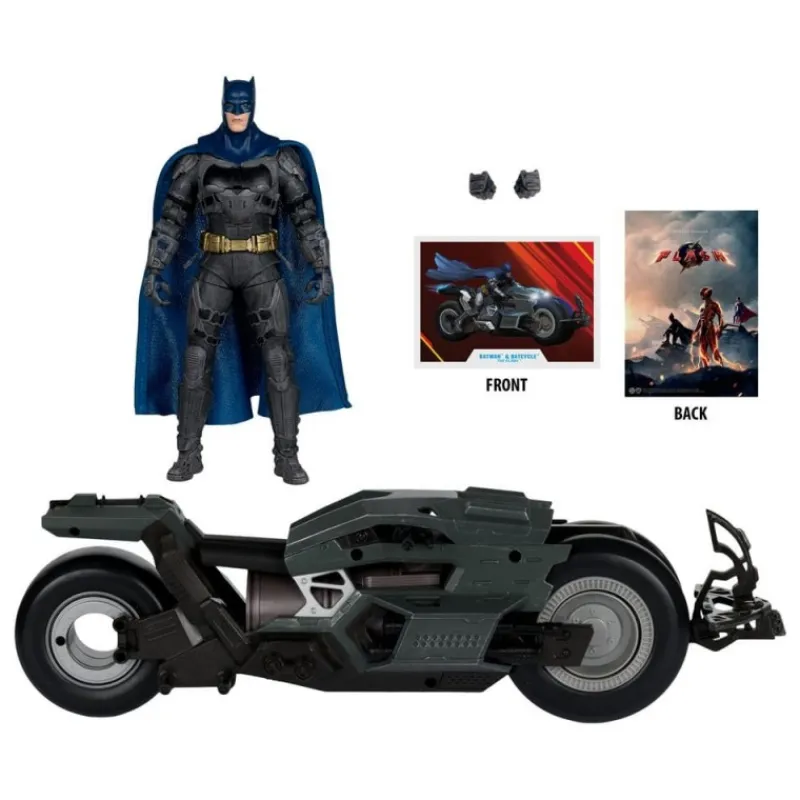 McFarlane Toys Regalos De Superhéroes Dc|Figuras Dc^Vehículo Batcycle con Batman de DC Multiverse -