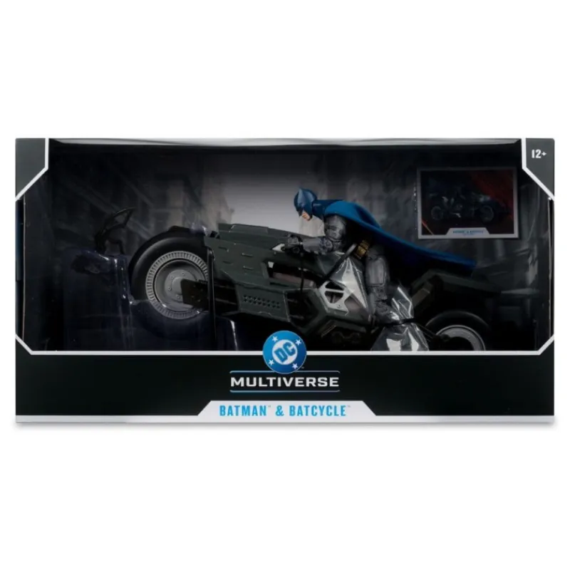 McFarlane Toys Regalos De Superhéroes Dc|Figuras Dc^Vehículo Batcycle con Batman de DC Multiverse -