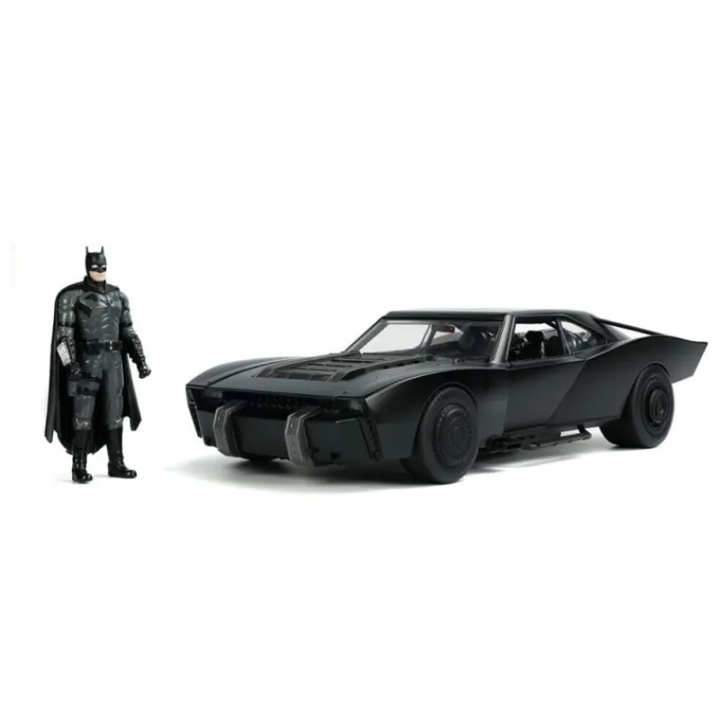 Jada Toys Regalos De Superhéroes Dc|Figuras Dc^Vehículo Batmobile 1/18 Batman con Figura 7 cm