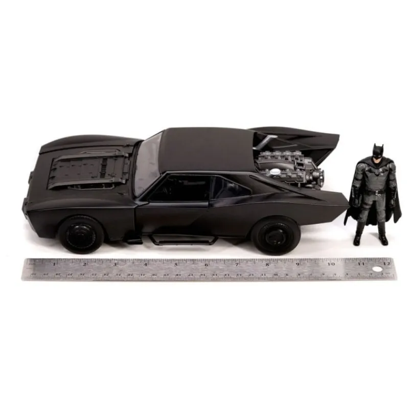 Jada Toys Regalos De Superhéroes Dc|Figuras Dc^Vehículo Batmobile 1/18 Batman con Figura 7 cm